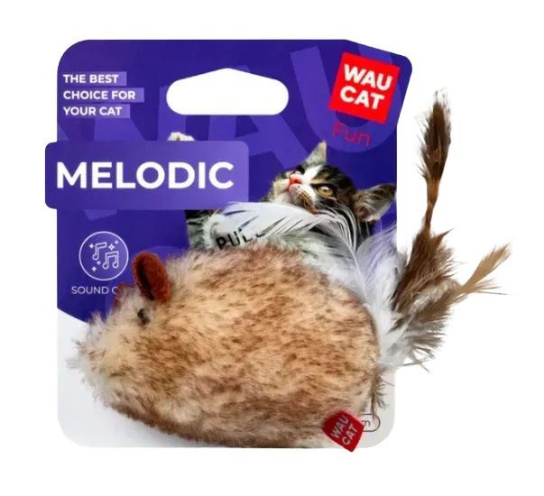 Іграшка для котів WauCat Fun Мишка зі звуковим чіпом