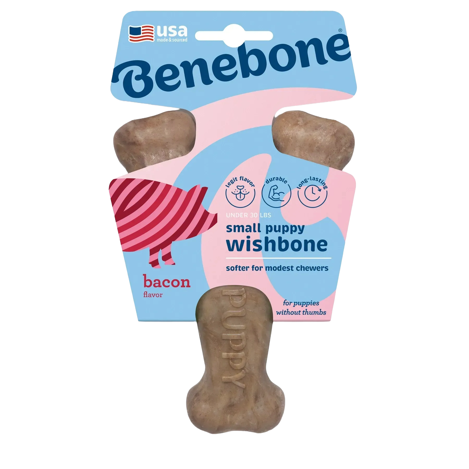 Жувальна іграшка зі смаком бекону  для цуценят