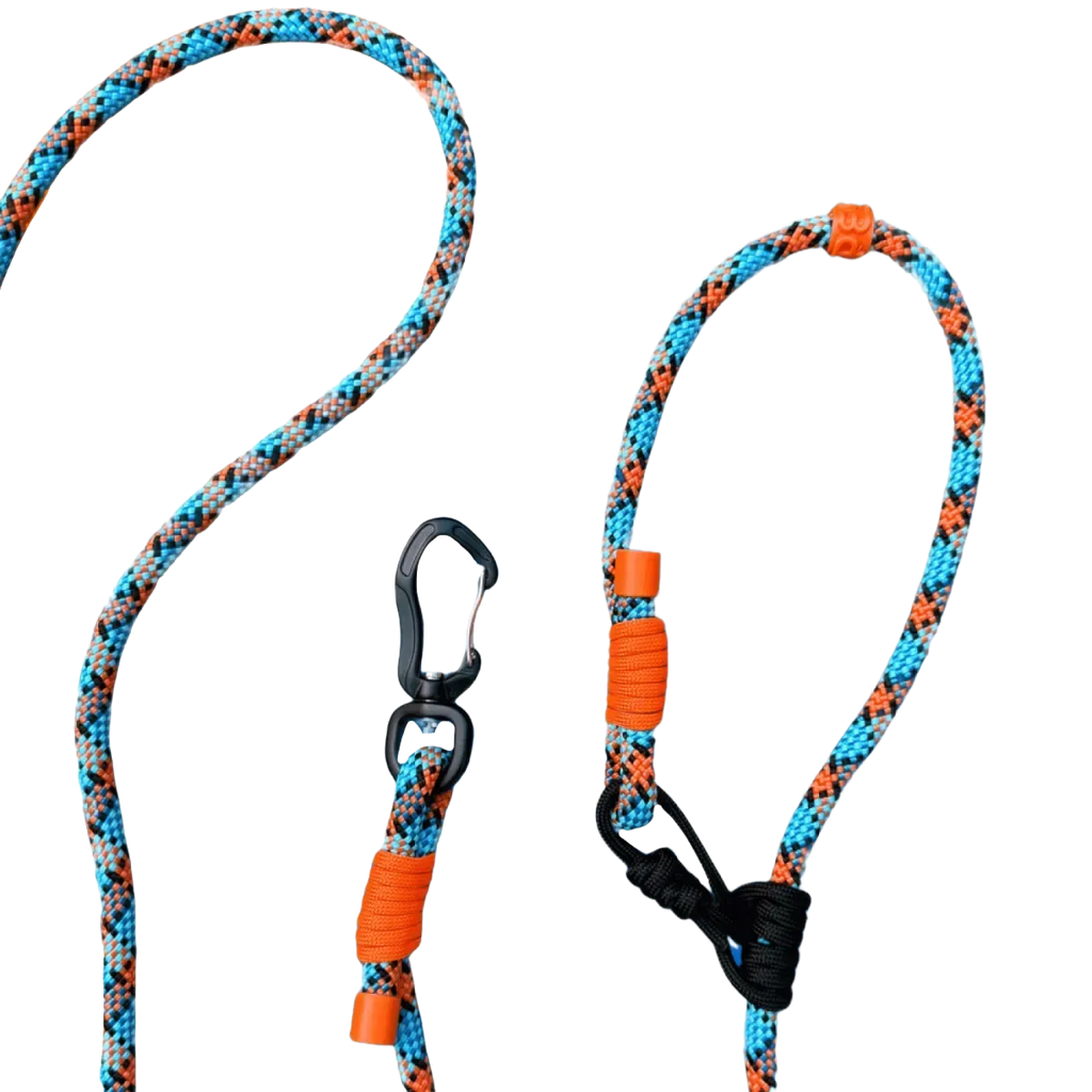 SPES повідець hands free 2в1, 8мм, 3м, blue orange