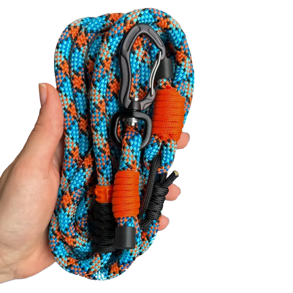 SPES повідець hands free 2в1, 8мм, 3м, blue orange