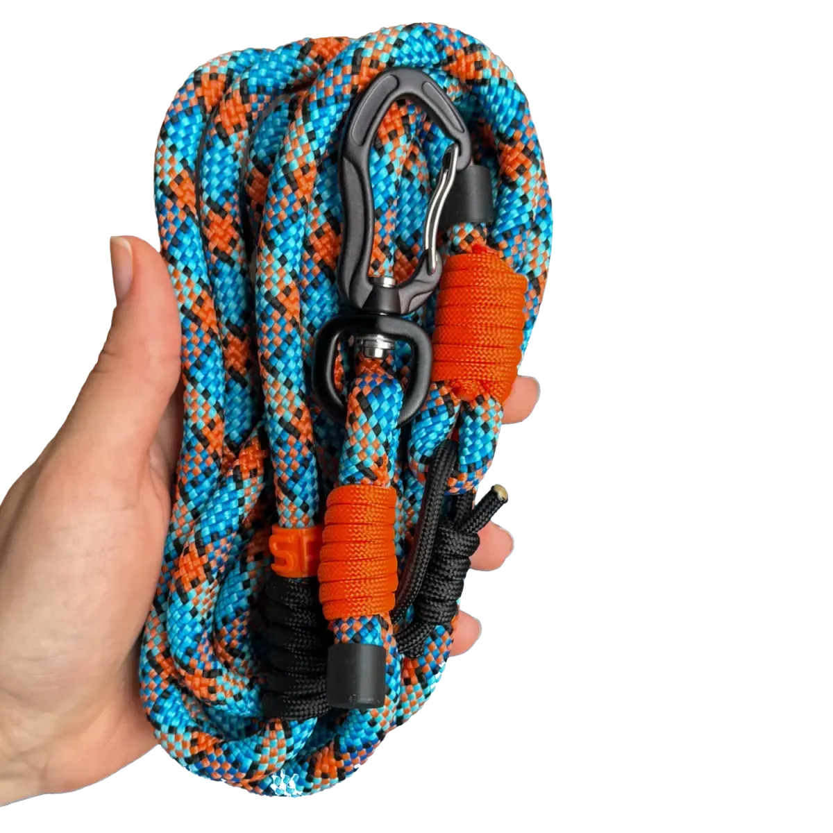 SPES повідець hands free 2в1, 8мм, 3м, blue orange