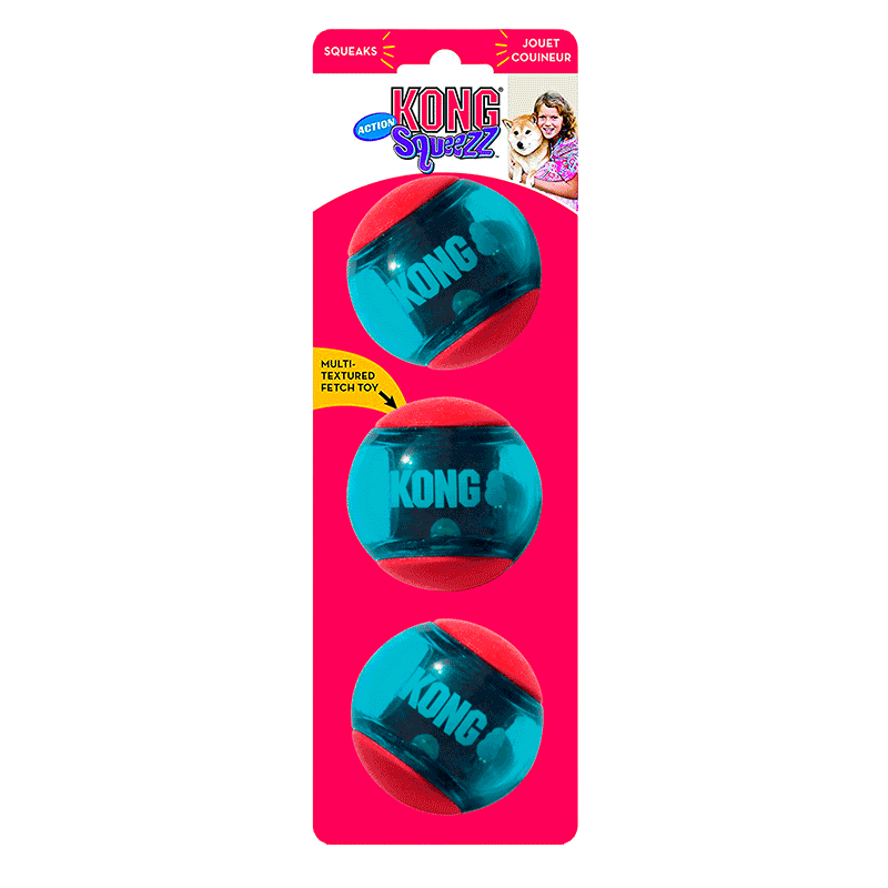 Іграшка KONG Squeezz Action Ball з пискавкою M