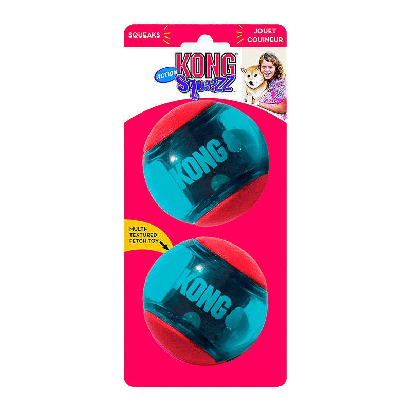 Іграшка KONG Squeezz Action Ball з пискавкою L
