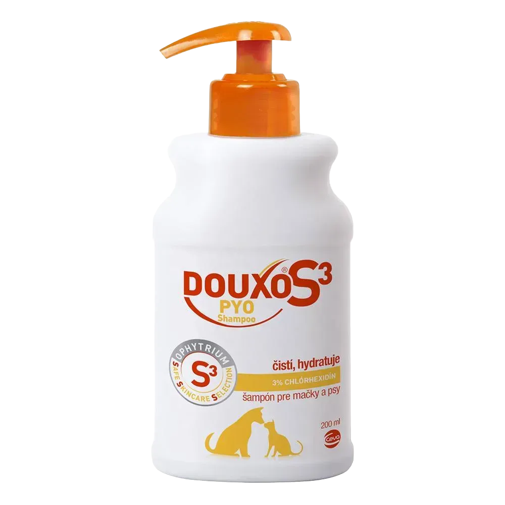 Douxo S3 Pyo Антибактеріальний шампунь для очищення шкіри у собак і котів