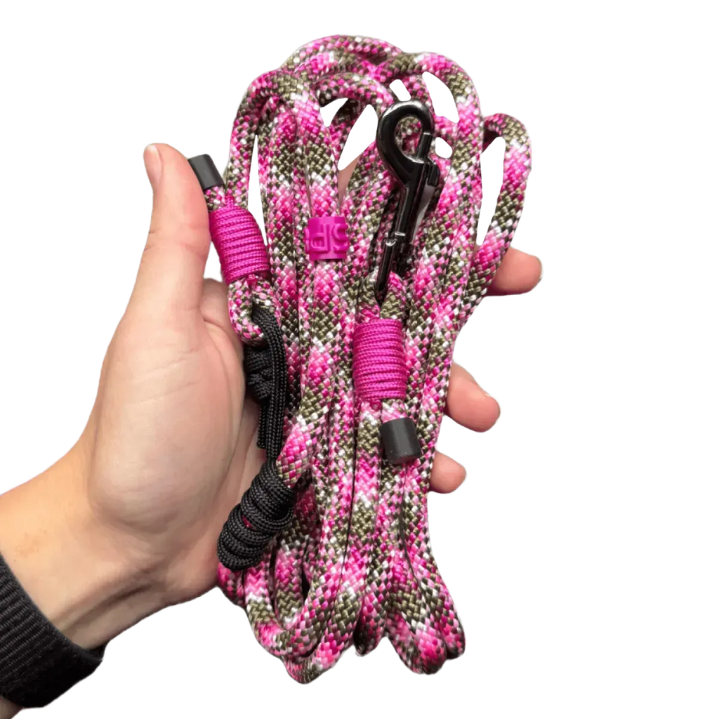 SPES повідець hands free 2в1, 6мм, 3м, S, jungle rose
