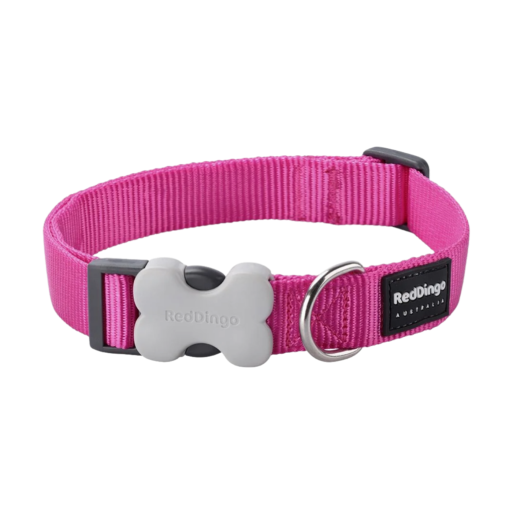 Нашийник для собак класичний яскраво-рожевий