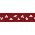 Шлея для собак Red Dingo класична - Stars White on Red