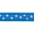 Шлея для собак Red Dingo класична - Stars White on Turquoise