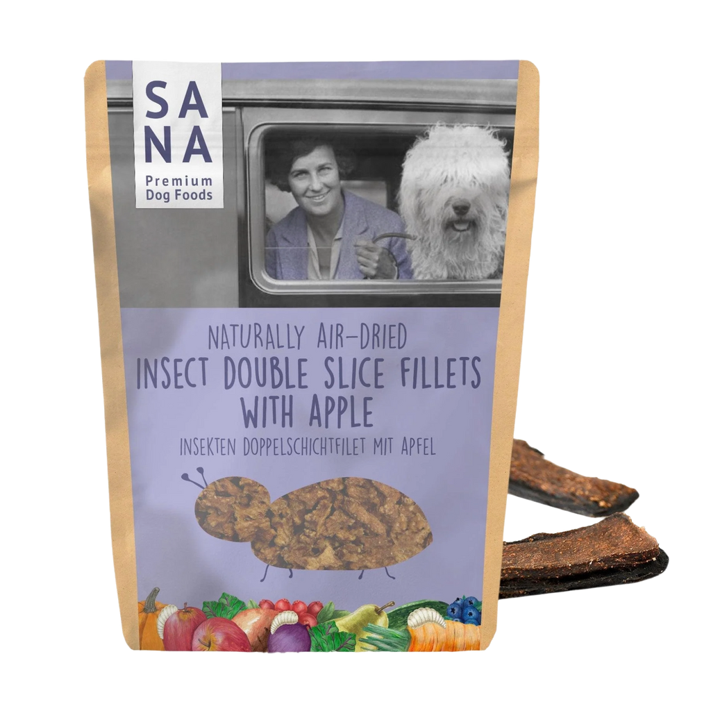 Ласощі для собак з комашок з яблуком