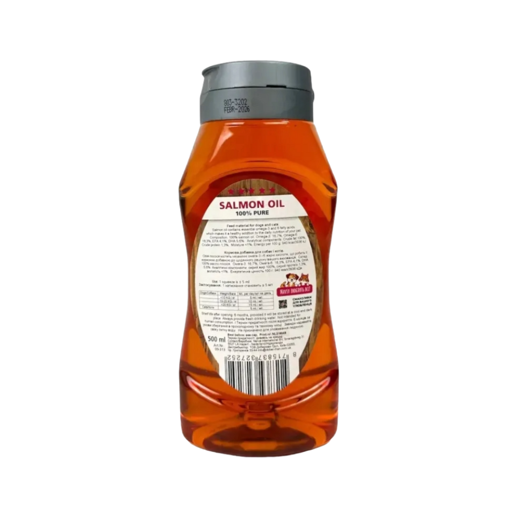 Олія лосося для котів та собак
