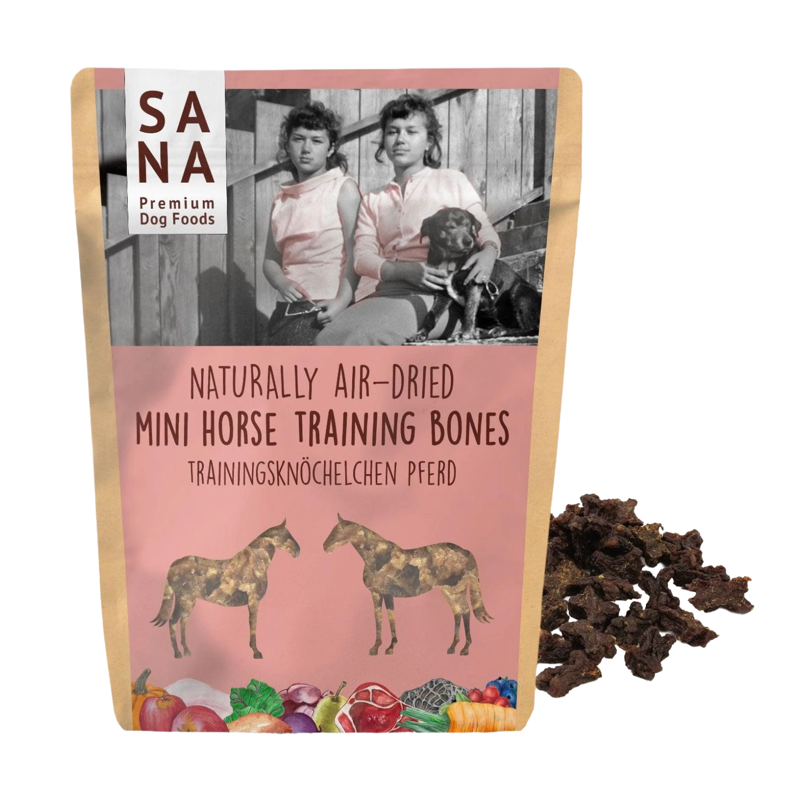 Ласощі для собак міні-кісточки з кониною та грушею