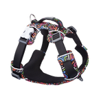 Шлея для собак Red Dingo спортивна полегшена - Squiggles Black H-Harness