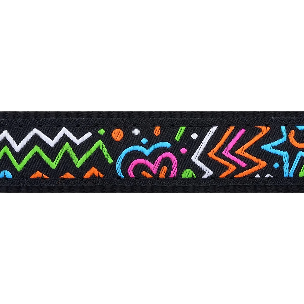 Шлея для собак Red Dingo спортивна полегшена - Squiggles Black H-Harness