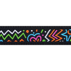 Шлея для собак Red Dingo спортивна полегшена - Squiggles Black H-Harness