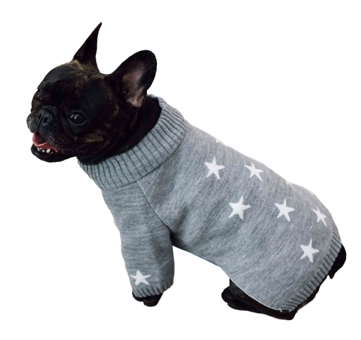 Светр в'язаний Зiрочки сiрий