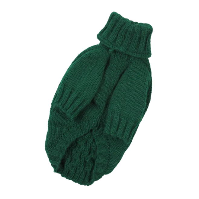 Светр в'язаний Косичка Смарагд