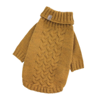 Светр в'язаний Косичка гірчиця