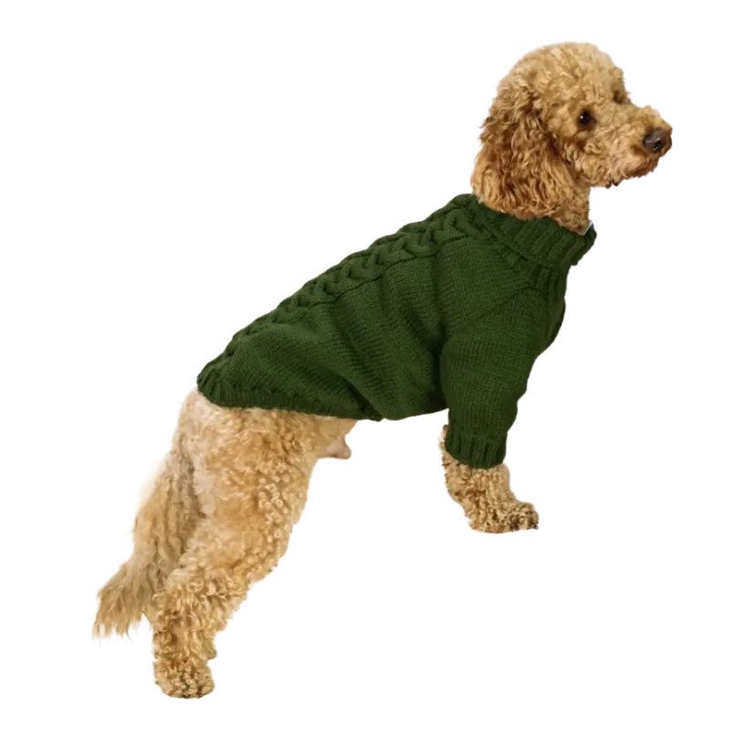 Светр в'язаний Косичка Хакі