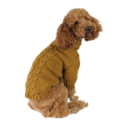 Светр в'язаний Косичка гірчиця