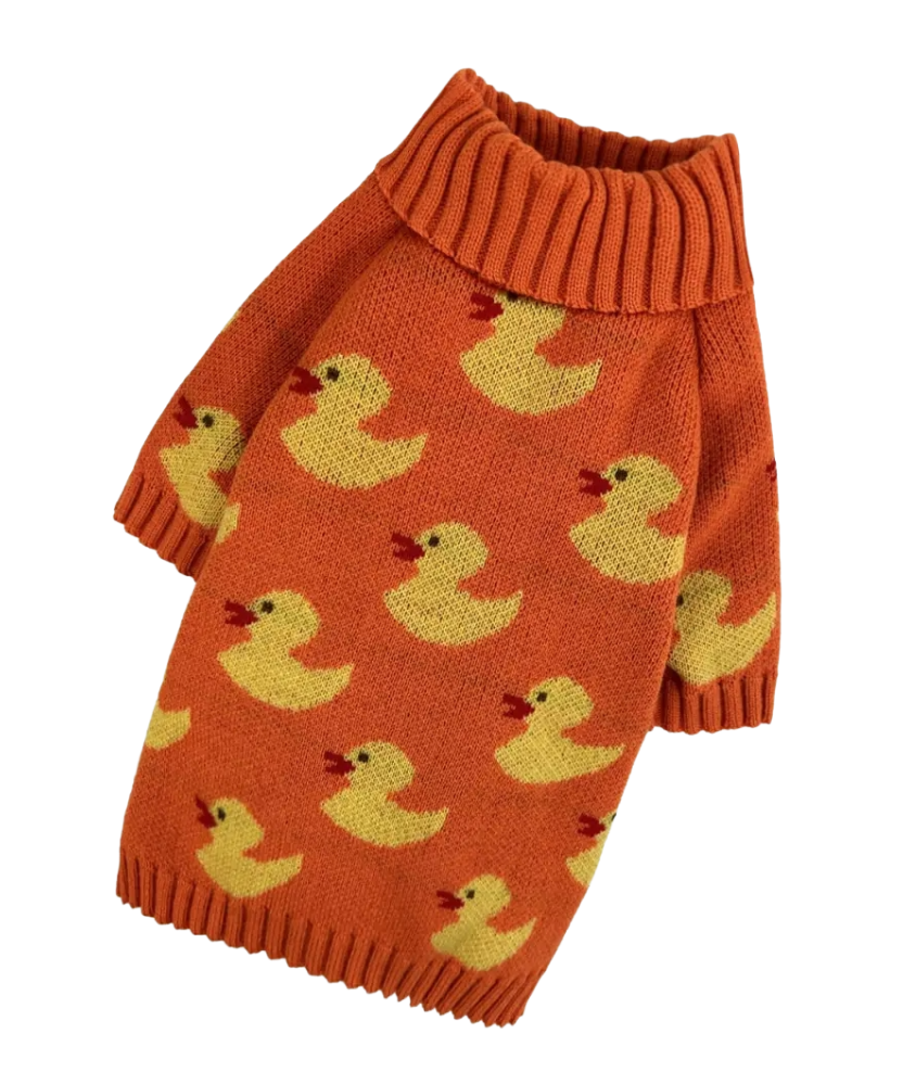 Светр в'язаний Каченята помаранчевий