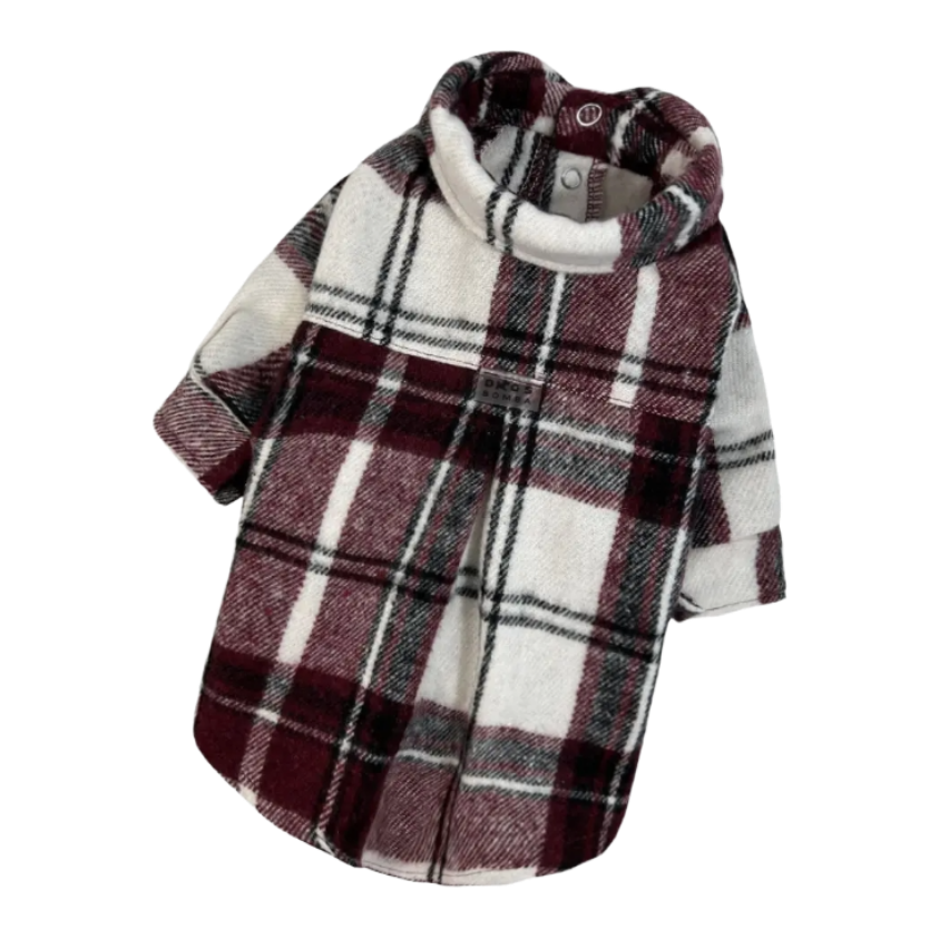 Сорочка картата винного кольору