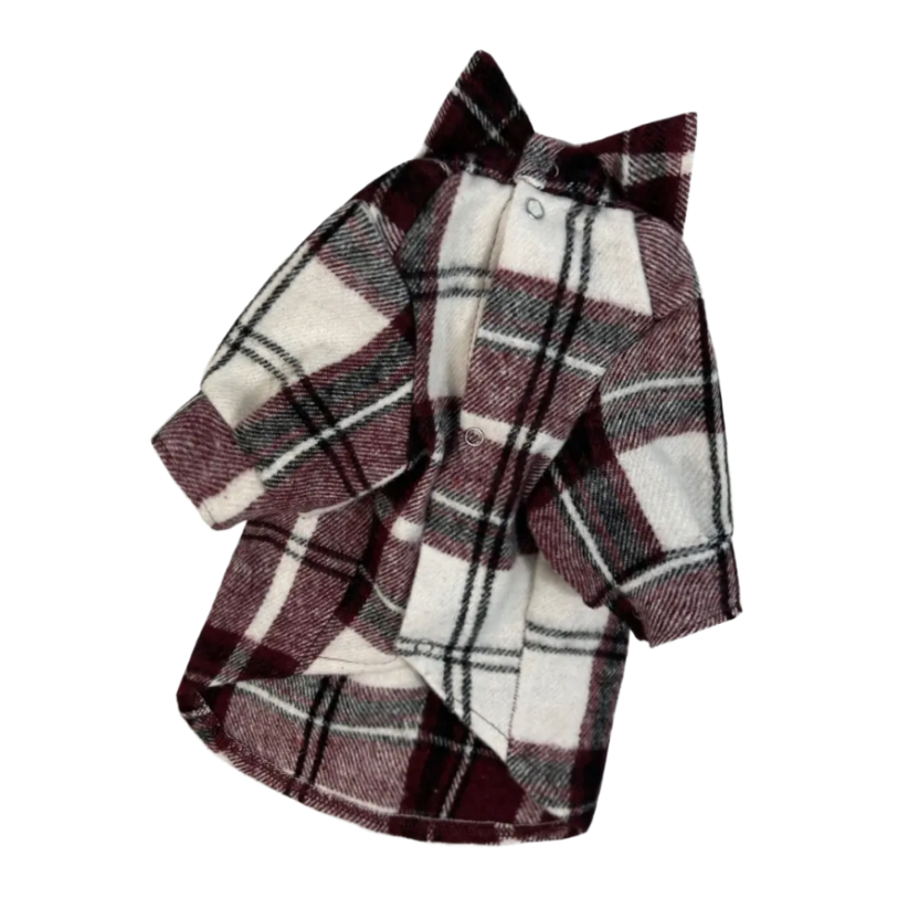 Сорочка картата винного кольору