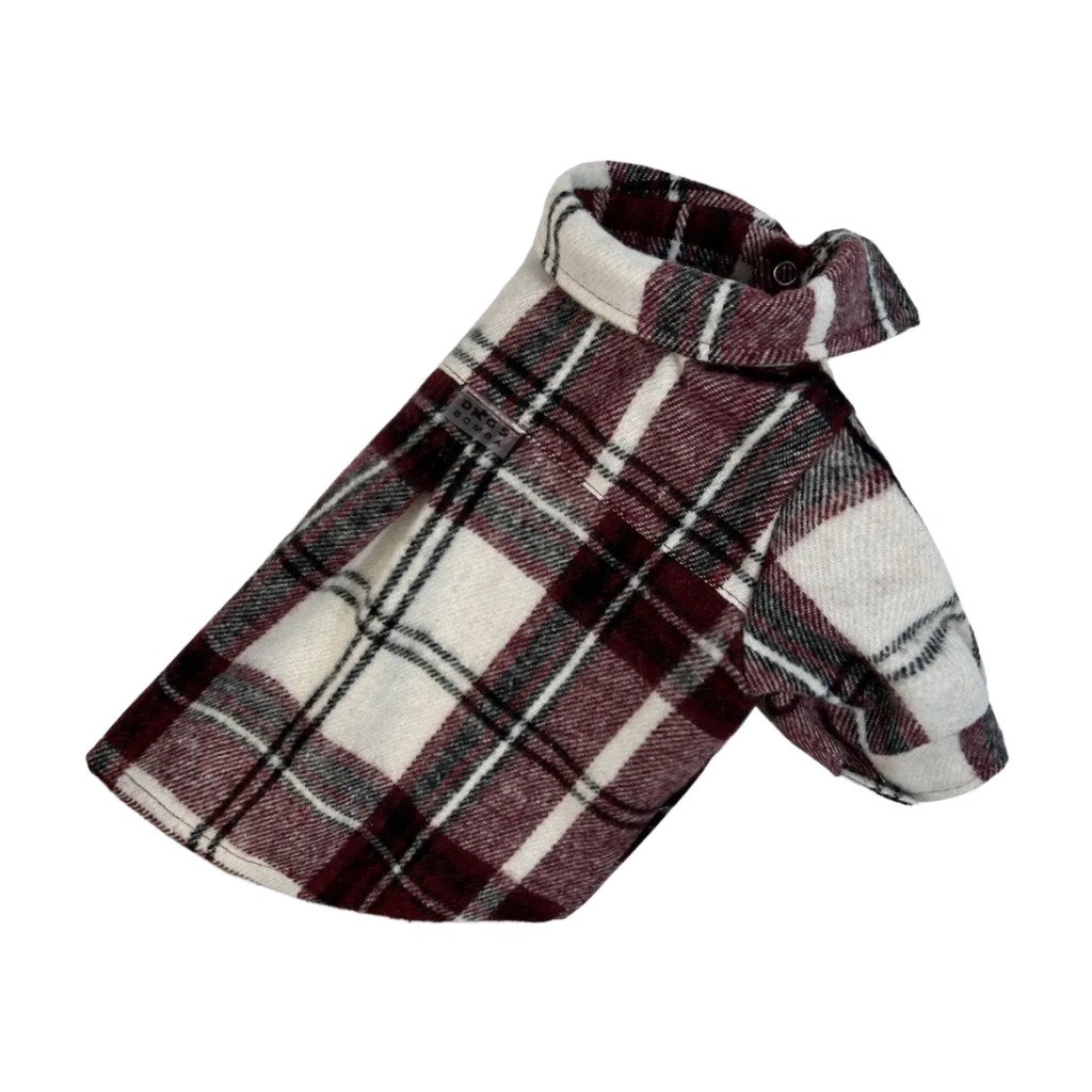 Сорочка картата винного кольору