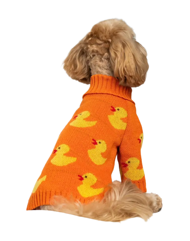 Светр в'язаний Каченята помаранчевий