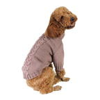 Светр в'язаний Косичка какао