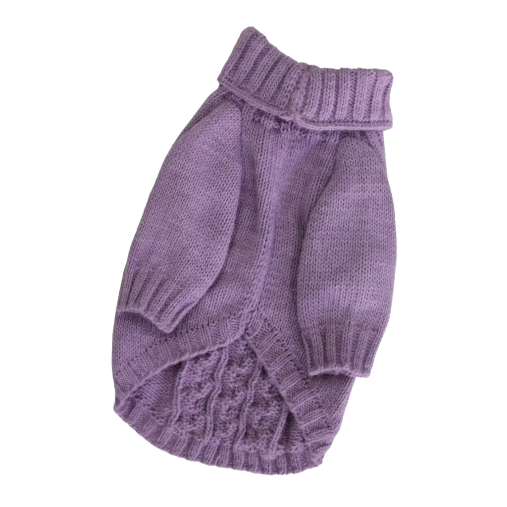 Светр в'язаний Косичка лаванда