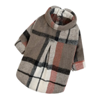 Сорочка картата коричнева з помаранчем