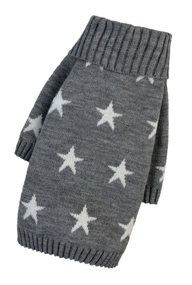 Светр в'язаний Зiрочки сiрий