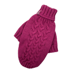 Светр в'язаний Косичка малиновий