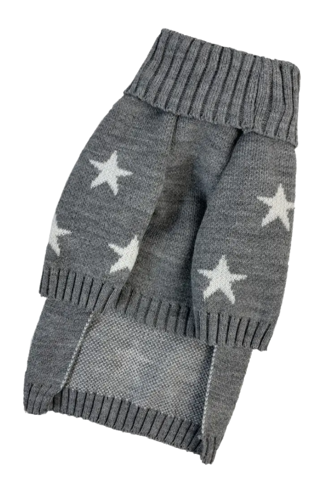 Светр в'язаний Зiрочки сiрий