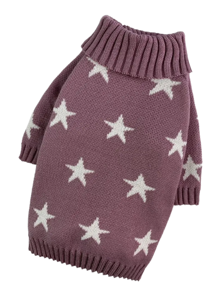 Светр в'язаний Зiрочки рожевий